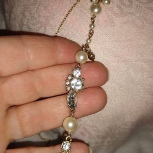 J. Crew faux Pearl and Crystal Necklace